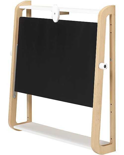 Hugs Factory Fasciatoio da Muro Convertibile 3 in 1 Broadway - Bianco/Naturale - Lavagna + Scrivania! Fasciatoi