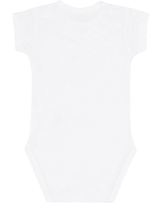 Hust&Claire Body a Maniche Corte Bue, Bianco - Viscosa di Bambù Elasticizzato Body Manica Corta