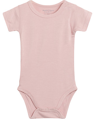 Hust&Claire Body a Maniche Corte Bue, Rose - Viscosa di Bambù Elasticizzato Body Manica Corta
