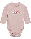 Hust&Claire Body a Maniche Lunghe Bebe - Stelline Rosa/Riccio - Cotone Elasticizzato Body Manica Lunga