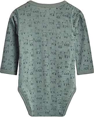 Hust&Claire Body a Maniche Lunghe Birk, Verde - Lana Body Manica Lunga