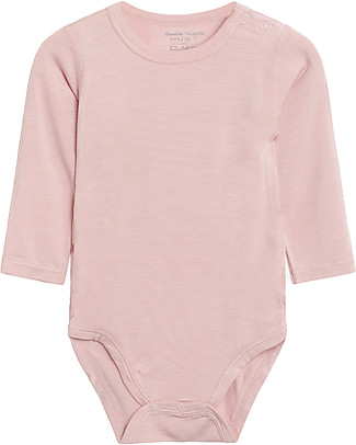 Hust&Claire Body a Maniche Lunghe Buller, Rose - Viscosa di Bambù Elasticizzato Body Manica Lunga