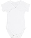 Hust&Claire Body Bun con Apertura Asimmetrica, Bianco - Viscosa di Bambù Elasticizzato Body Manica Corta
