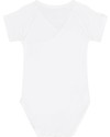 Hust&Claire Body Bun con Apertura Asimmetrica, Bianco - Viscosa di Bambù Elasticizzato Body Manica Corta