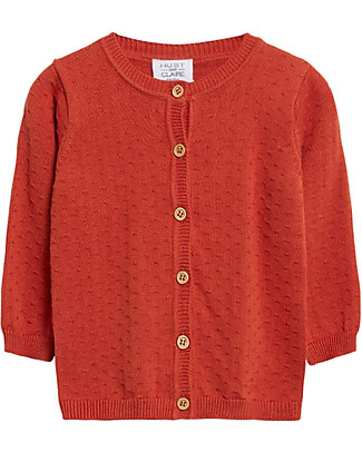 Hust&Claire Cardigan Cammi - Rosso Piccante - 100% cotone bio Cardigan