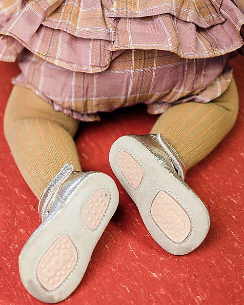 Hust&Claire Collant Baby a Costine Frankie - Giallo Ocra - Cotone Leggings