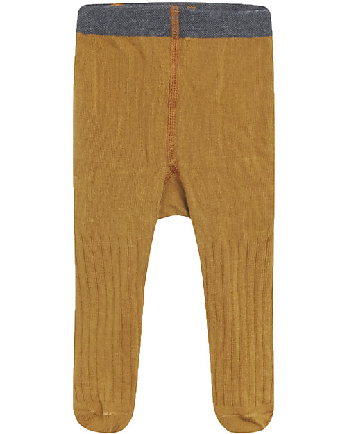 Hust&Claire Collant Baby a Costine Frankie - Giallo Ocra - Cotone Leggings