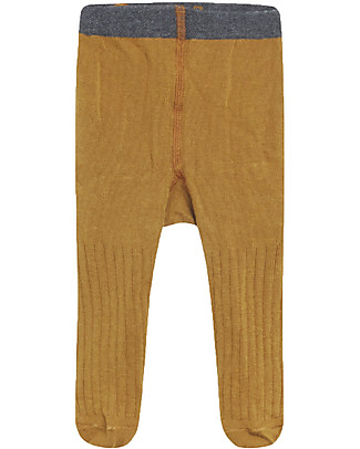 Hust&Claire Collant Baby a Costine Frankie - Giallo Ocra - Cotone Leggings