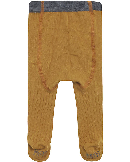 Hust&Claire Collant Baby a Costine Frankie - Giallo Ocra - Cotone Leggings