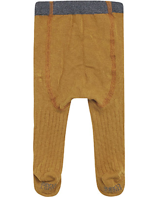 Hust&Claire Collant Baby a Costine Frankie - Giallo Ocra - Cotone Leggings