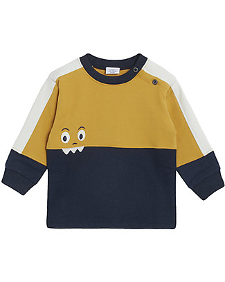 Hust&Claire Felpa Stan - Gialla e Blu con faccina Felpe