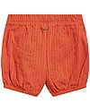 Hust&Claire Pantaloncini Bebè con Bottoncini in Legno Hei - Rosso Piccante - 100% cotone bio Pantaloni Lunghi