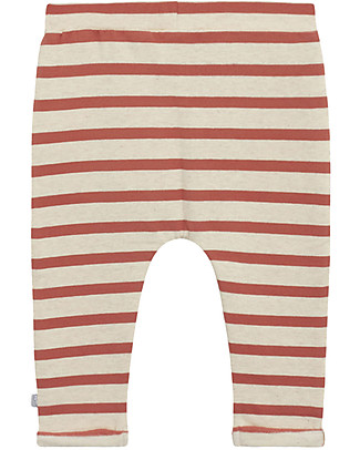Hust&Claire Pantaloni Bebè Gerti - Beige/Ruggine - Cotone elasticizzato Pantaloni Lunghi