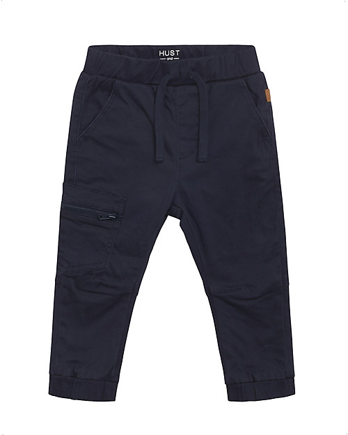 Hust&Claire Pantaloni Tommy - Navy - Cotone bio elasticizzato Pantaloni Lunghi