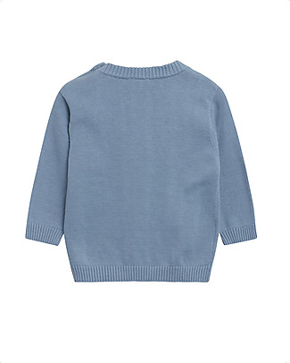 Hust&Claire Pullover con Fantasia Aeroplano Pilou - Blu - Cotone bio Maglioni