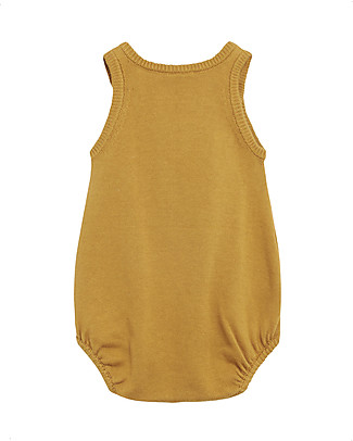 Hust&Claire Tutina Bèbè Mion - Ocra - 100% Cotone Bio Tutine Corte