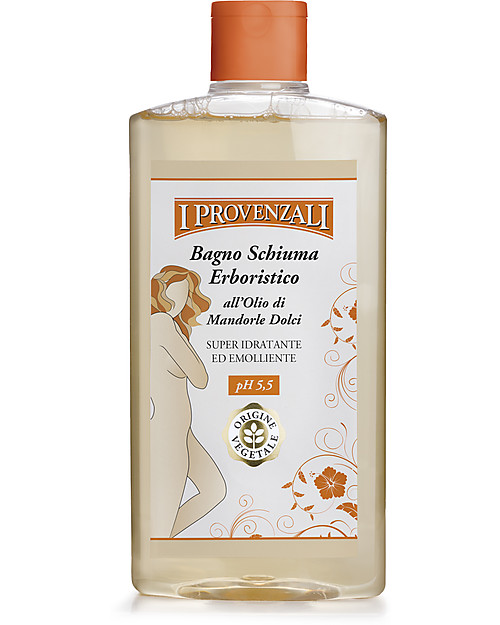 I Provenzali Bagno Schiuma Erboristico all’Olio di Mandorle Dolci, 400 ml Bagno Doccia Shampoo