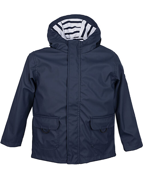 Igor Giacca Impermeabile Euri - Blu Navy - Chiusura Zip e Velcro Impermeabili