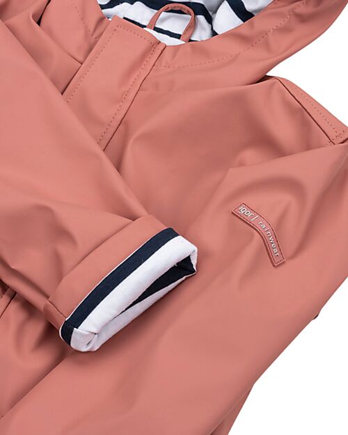 Igor Giacca Impermeabile Euri - Rosa Antico - Chiusura Zip e Velcro Impermeabili