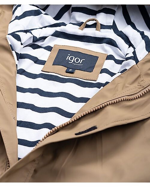 Igor Giacca Impermeabile Euri - Talpa - Chiusura Zip e Velcro Impermeabili