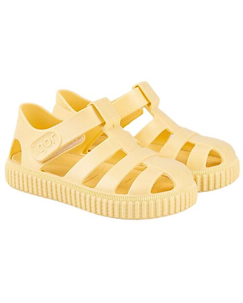 Igor Sandali in Velcro - Nico - Vaniglia - Suola Rinforzata - Fatti in Spagna Sandali