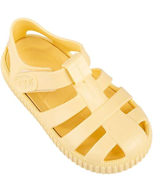 Igor Sandali in Velcro - Nico - Vaniglia - Suola Rinforzata - Fatti in Spagna Sandali