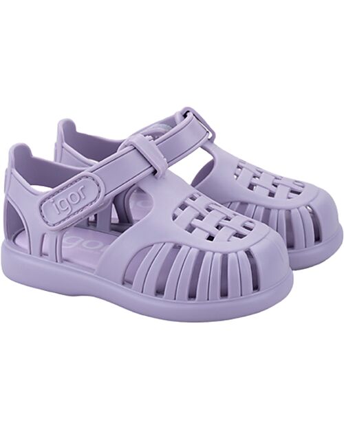 Igor Sandali in Velcro - Tobby - Solid - Malva - Flessibili e Resistenti - Fatti in Spagna Sandali