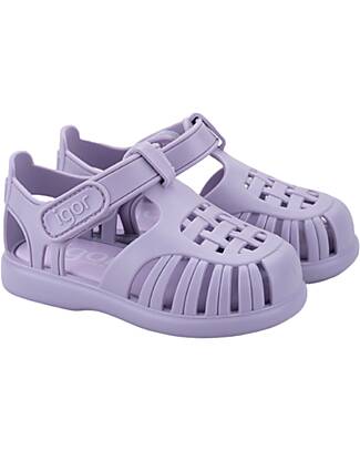 Igor Sandali in Velcro - Tobby - Solid - Malva - Flessibili e Resistenti - Fatti in Spagna Sandali