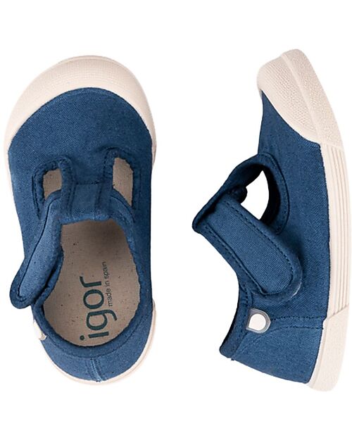 Igor Sneakers in Tela Lona - Pepito Marino - Chiusura con Velcro Sneakers