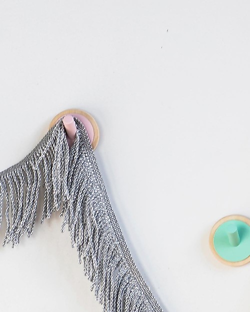 In2Wood Appendiabiti da Parete in Legno - Rosa - Design Unico e Stile Inimitabile Appendiabiti