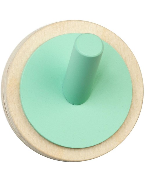 In2Wood Appendiabiti da Parete in Legno - Verde Menta - Design Unico e Stile Inimitabile Appendiabiti