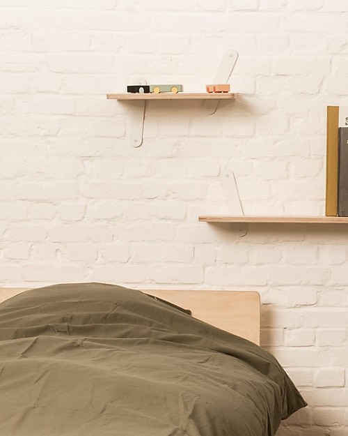 In2Wood Mensola in Legno - Bianco - 36 x 18 x 1,5 cm - Utile e Originale! Mensole