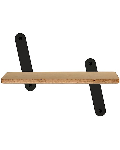 In2Wood Mensola in Legno - Nero - 36 x 18 x 1,5 cm - Utile e Originale! Mensole