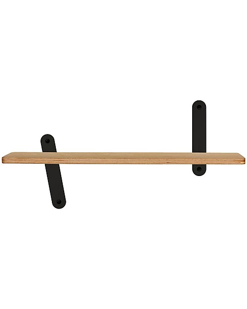 In2Wood Mensola in Legno - Nero - 60 x 15 x 1,5 cm - Utile e Originale! Mensole