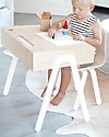 In2Wood Scrivania in Legno - Bianco - Ideale da 2 a 6 anni! Scrivanie