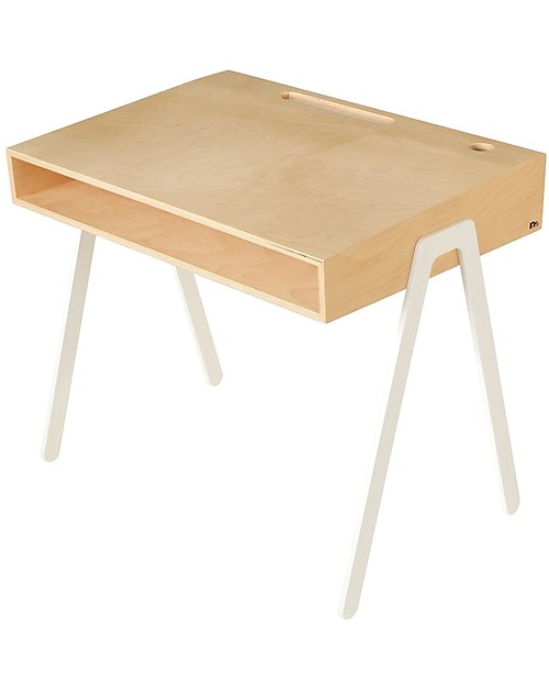 In2Wood Scrivania in Legno - Bianco - Ideale da 6 a 10 anni! Scrivanie