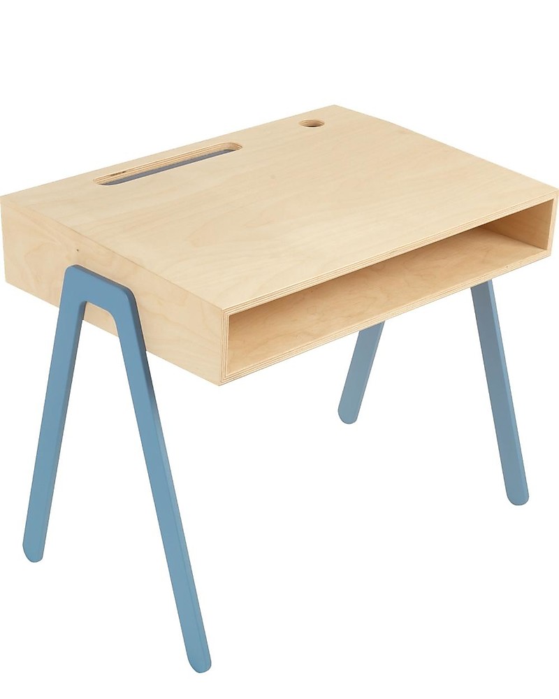 In2Wood Scrivania in Legno - Blu - Ideale da 2 a 6 anni! unisex (bambini)