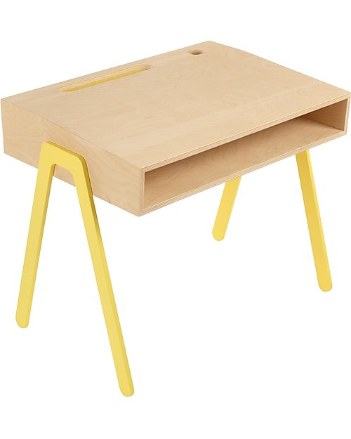 In2Wood Scrivania in Legno - Giallo - Ideale da 2 a 6 anni! Scrivanie