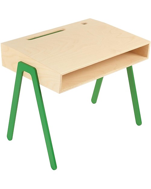In2Wood Scrivania in Legno - Verde - Ideale da 2 a 6 anni! Scrivanie
