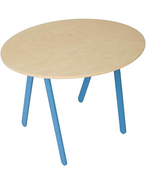 In2Wood Tavolo da Gioco in Legno - Blu - Ideale da 2 a 10 Anni Tavoli