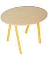 In2Wood Tavolo da Gioco in Legno - Giallo - Ideale da 2 a 10 Anni Tavoli