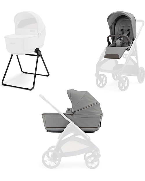 Inglesina Aptica System Duo - Crystal Grey - Seduta All Season + Culla Open Up Passeggini Classici