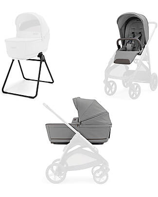 Inglesina Aptica System Duo - Crystal Grey - Seduta All Season + Culla Open Up Passeggini Classici