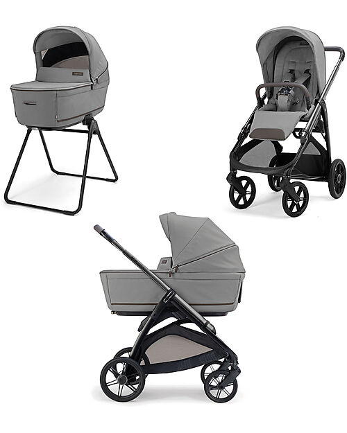 Inglesina Aptica System Duo Crystal Grey + Telaio Litio Passeggini Trio e Duo