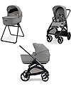 Inglesina Aptica System Duo Crystal Grey + Telaio Litio Passeggini Trio e Duo