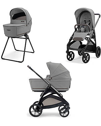 Inglesina Aptica System Duo Crystal Grey + Telaio Litio Passeggini Trio e Duo