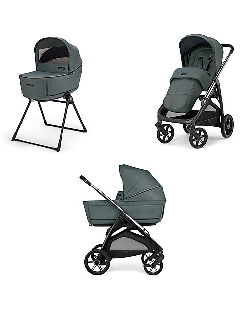Inglesina Aptica System Duo - Emerald Green - Passeggino + Culla Standup Passeggini Trio e Duo
