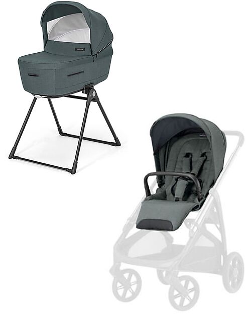 Inglesina Aptica System Duo - Emerald Green - Seduta Passeggino + Culla Standup Passeggini Classici