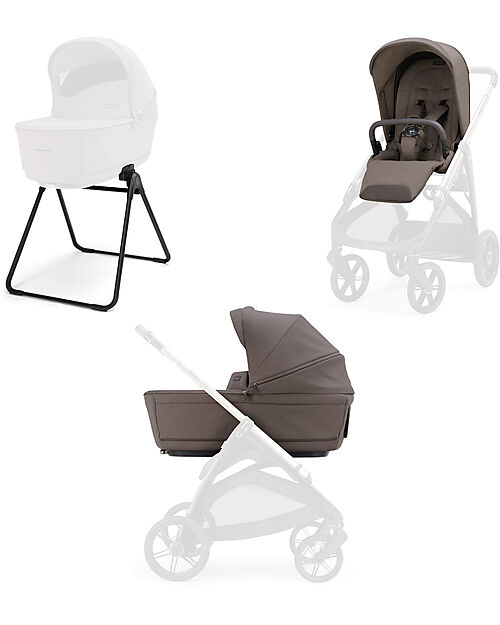 Inglesina Aptica System Duo - Essence Mokka - Seduta All Season + Culla Open Up Passeggini Classici