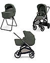 Inglesina Aptica System Duo Ivy Green + Telaio Litio Passeggini Trio e Duo